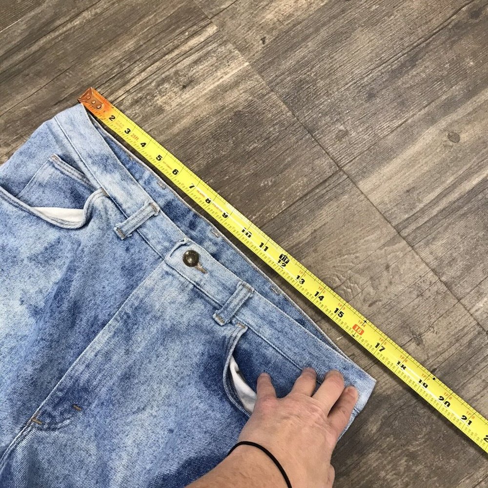 Vintage Wrangler Men Denim Jeans Made In USA NO SIZE TAG (36) Bleached - Picture 8 of 9